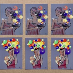 Kerstcadeau – set, 6 kunstkaarten