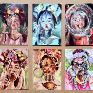 Kerstcadeau – set, 6 kunstkaarten